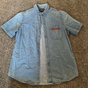 Thrifted Topman denim Navajo shirt